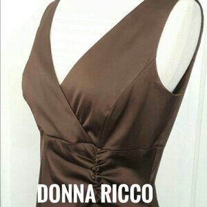 Donna Ricco | Sheath Styled V Neck Dress Size 4